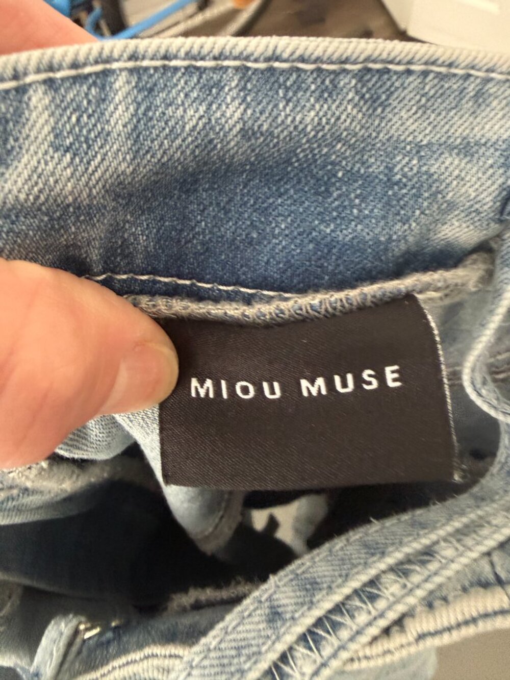 Miou Muse Denim Mini Dress – M- Boutique- Summer MSRP $80 - Picture 12 of 16
